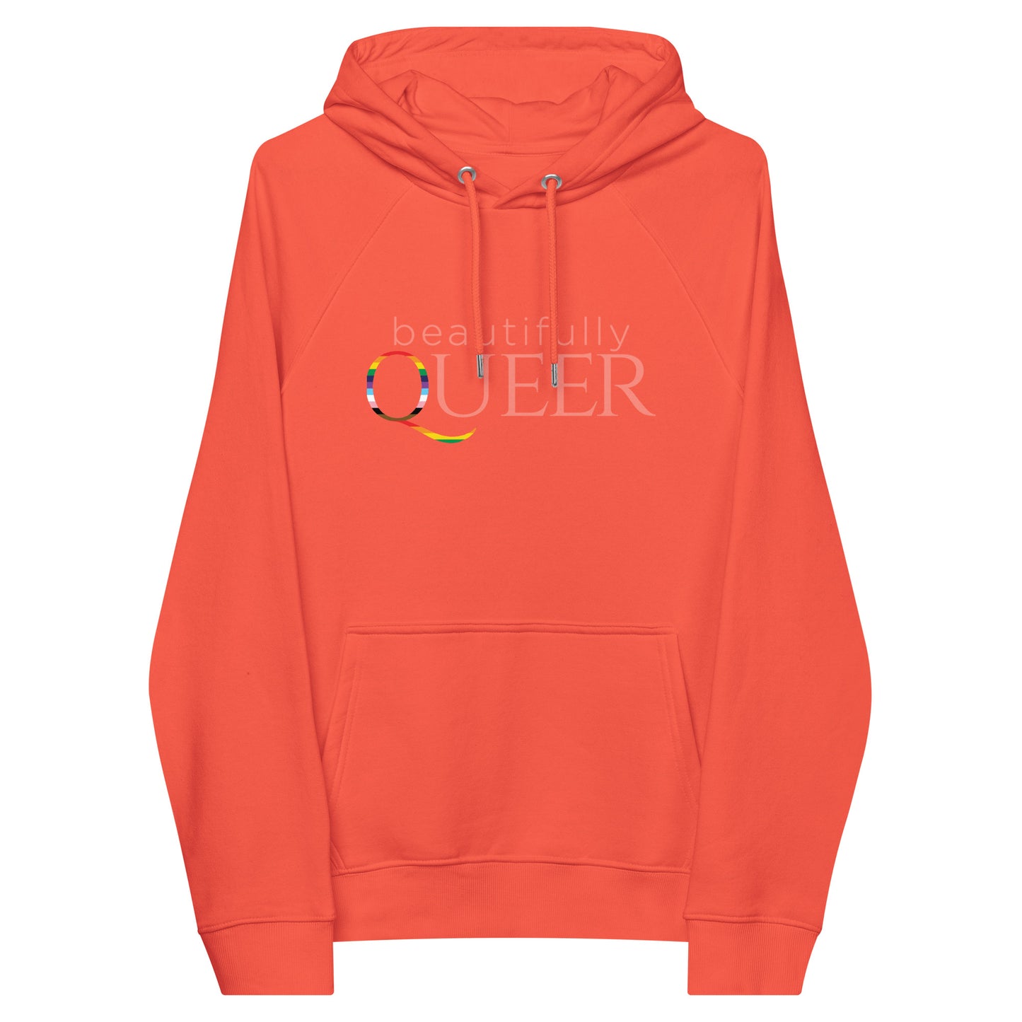 BEAUTIFULLY QUEER - all gender- eco raglan hoodie